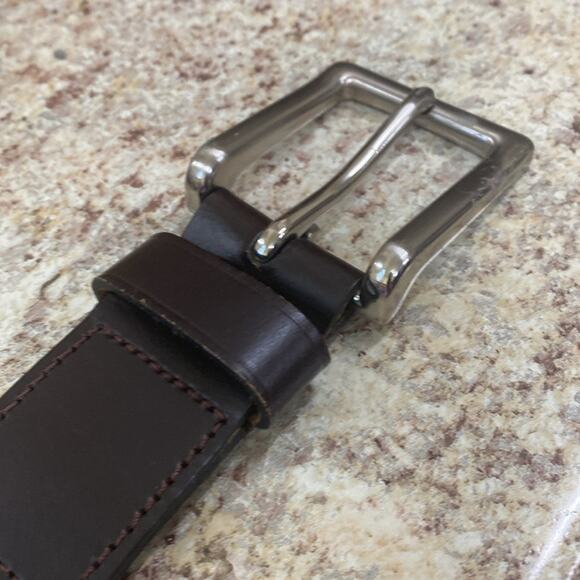 Vintage NWT men’s 3X (50-52) 7 hole punch black silver buckle belt - Picture 3 of 4